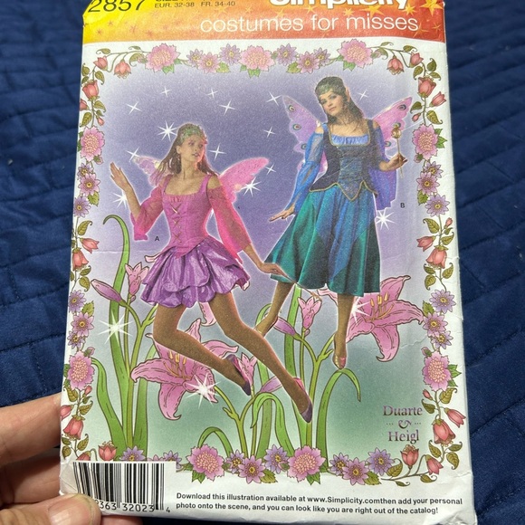 Simplicity 2857 Fairy Costume Pattern-6-8-10-12 missed- uncut- - Picture 1 of 7